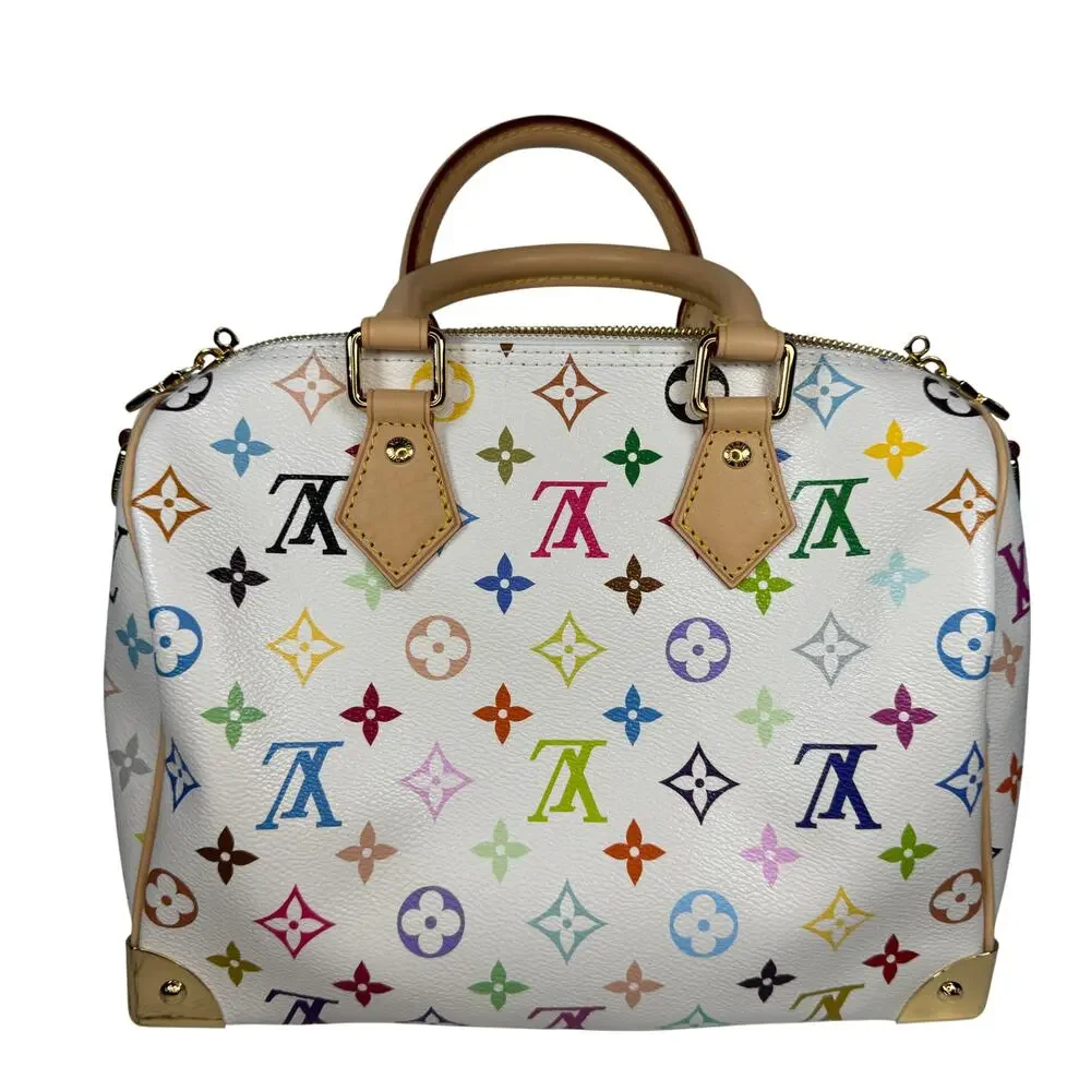 Louis Vuitton Murakami Speedy 25 bag Multicolor LV X TM monogram White Blanc
